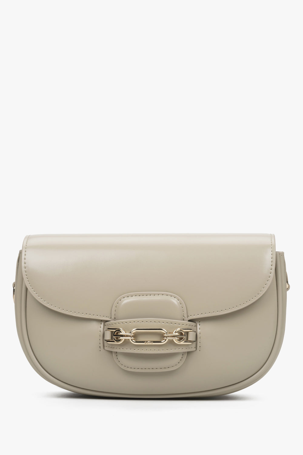 Women's Grey & Beige Shoulder Bag with Adjustable Strap Estro ER00114425.