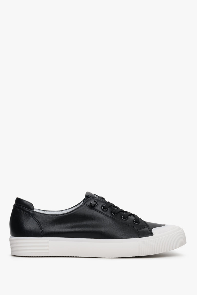 Women's Black Sneakers made of Genuine Leather Estro ER00112703.