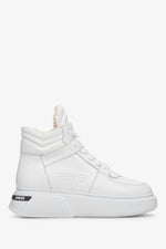White High-top Women's Suede Winter Sneakers E S8 ER00112332.