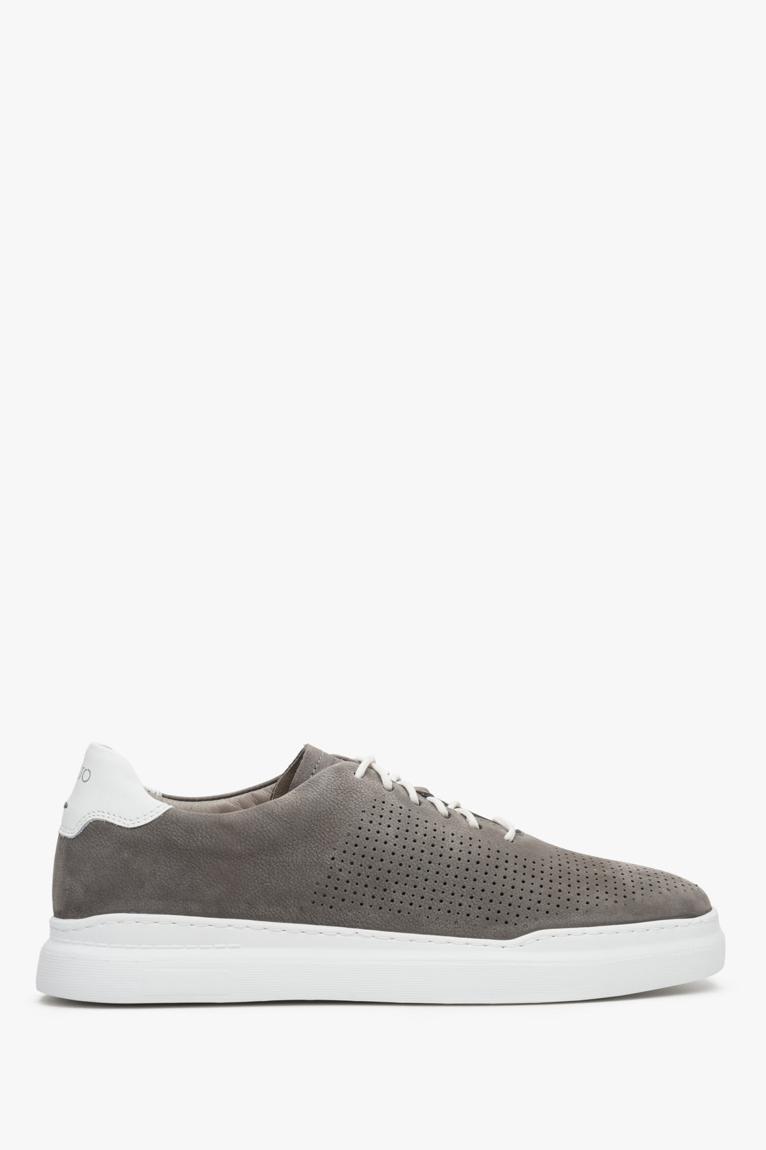 Men's Grey Sneakers made of Genuine Nubuck for Summer Estro ER00111362.