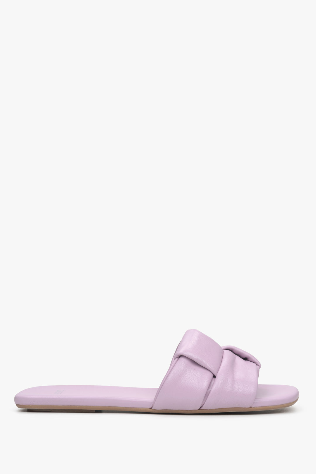 Women's Lilac Patch Leather Slide Sandals Estro ER00115212