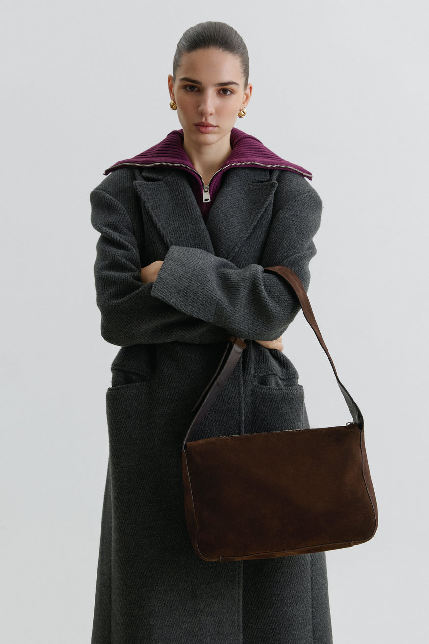 Women's Saddle Brown Messenger Bag Crafted from Premium Italian Leather by Estro.