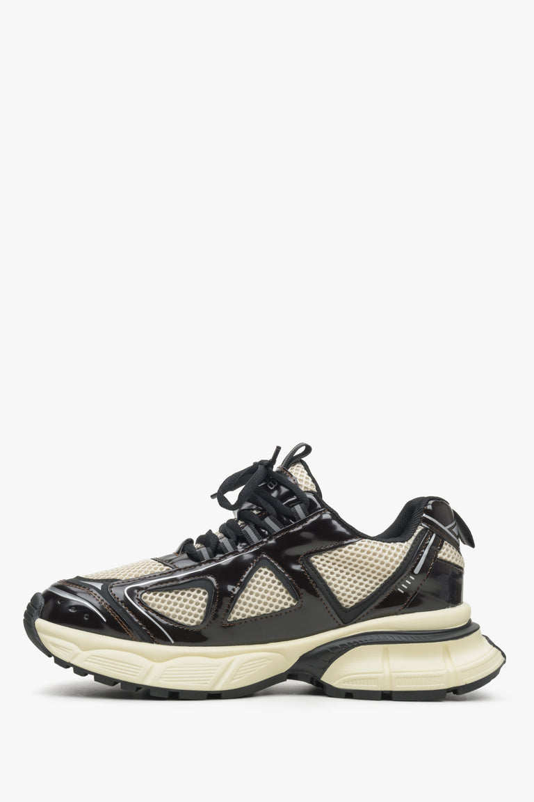 Women's black-and-beige ES 8 sneakers - shoe profile.