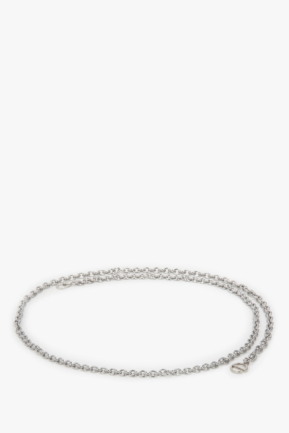 Silver Chain Waist Belt with Carabiner Clasp Estro ER00118257.