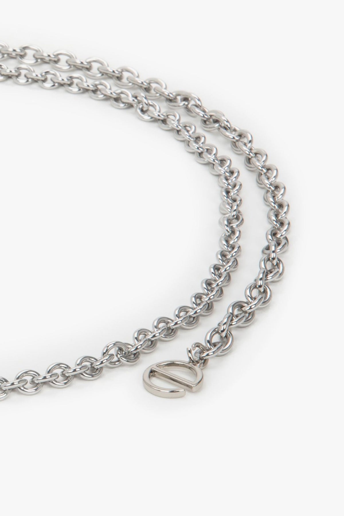 Elegant Silver Women's Chain Belt made of Copper and Nickel Alloy – Estro.