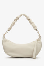 Light Beige Half-Moon Shoulder Bag Estro ER00113292