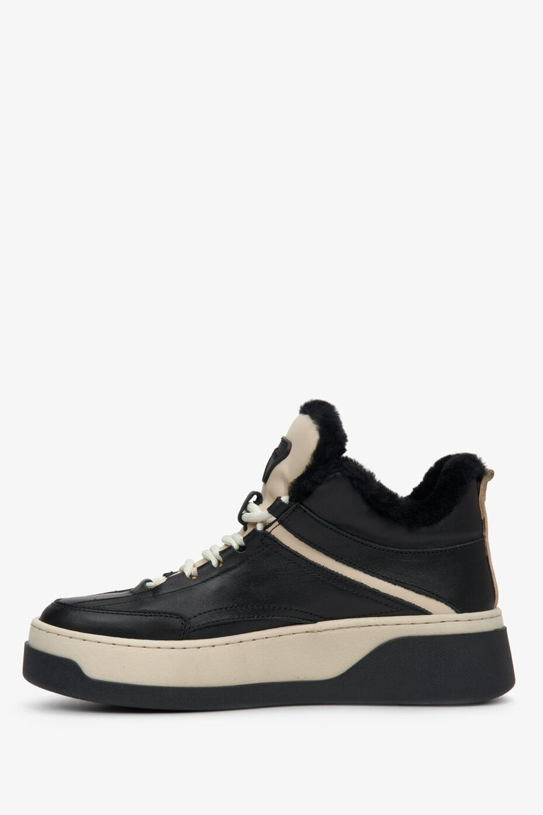 Winter sneakers by Estro with warm black fur lining.