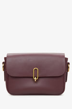 Women's Burgundy Shoulder Bag made of Genuine Leather Estro ER00115800.