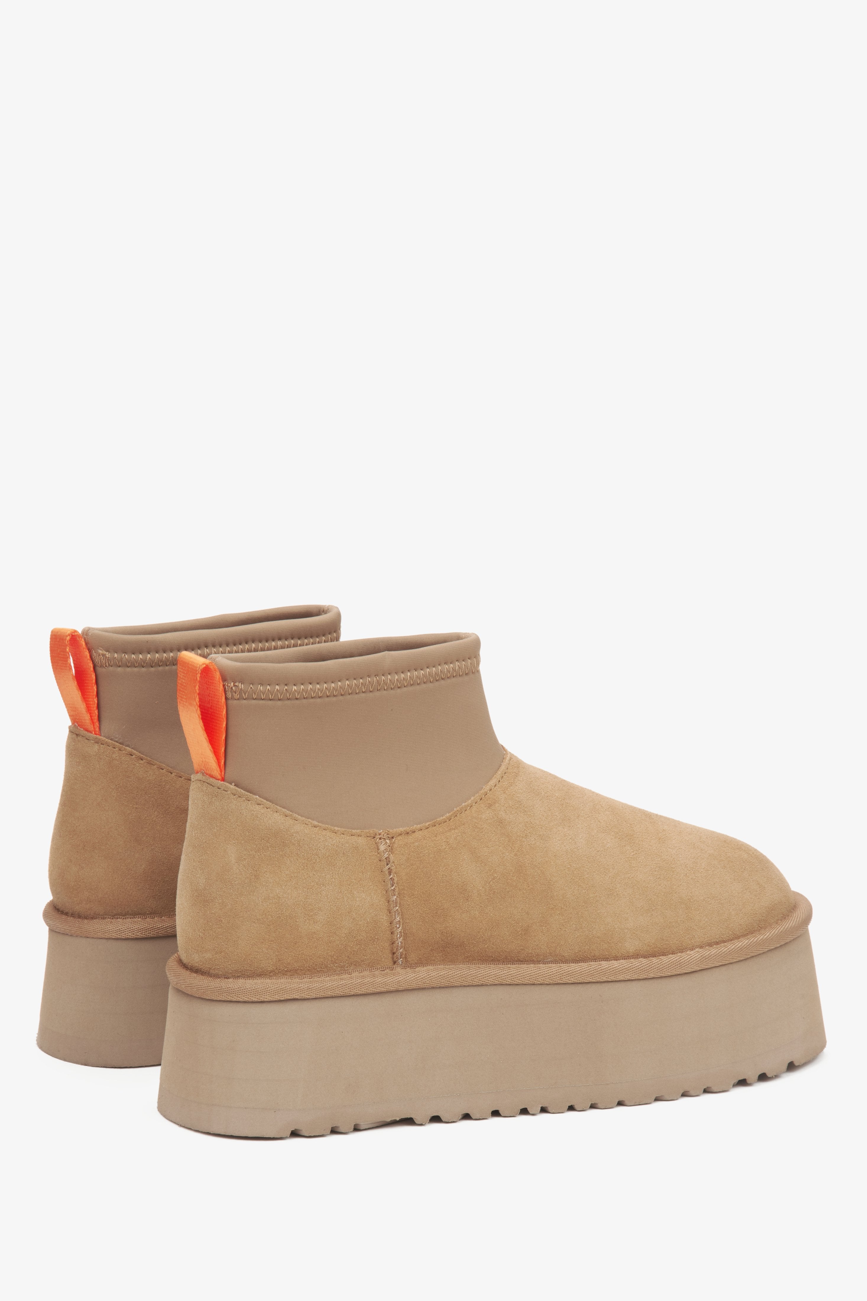 Premium Soft Beige Velour Snow Boots for Women by Estro - sideline.