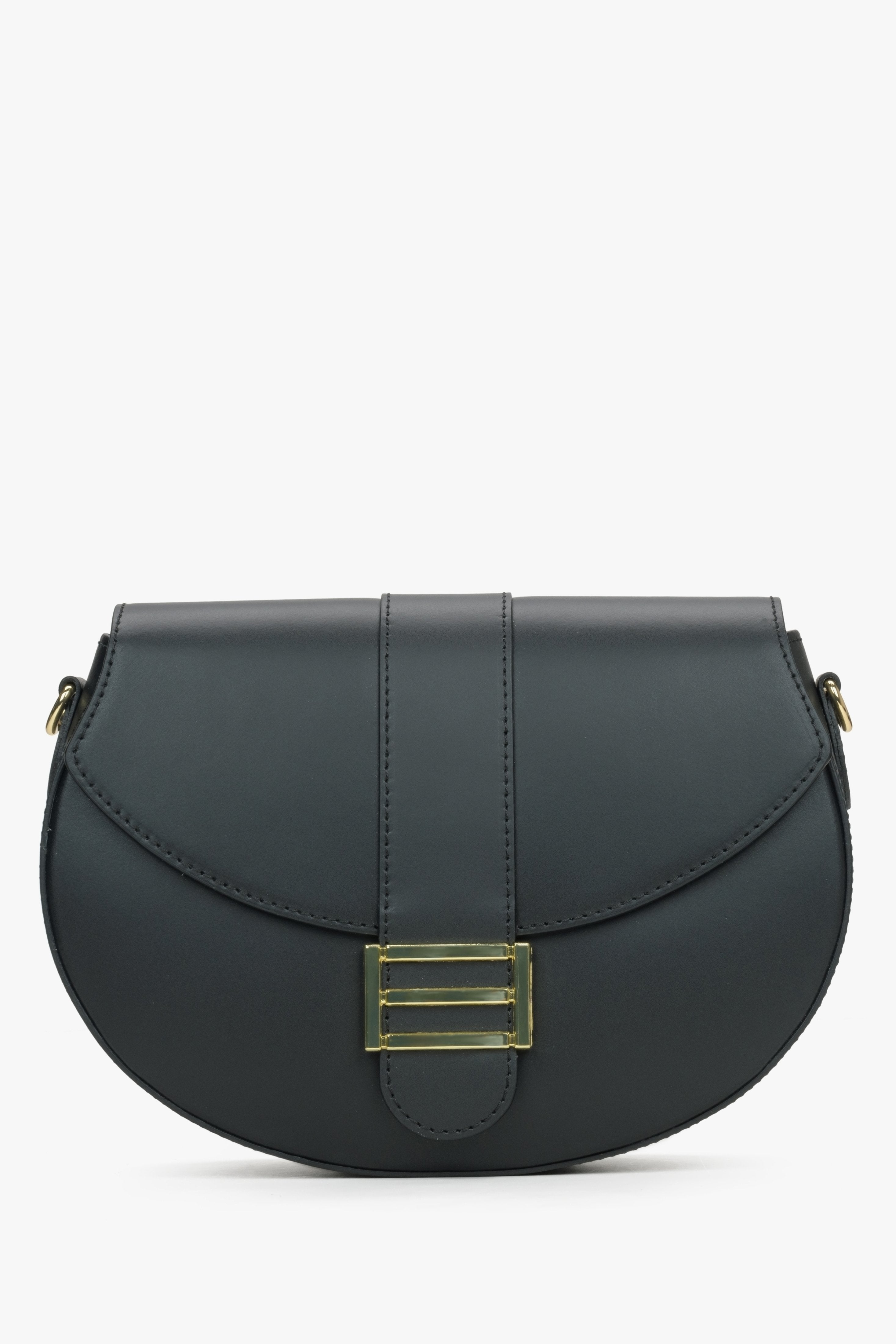 Women's Black Handbag made of Premium Italian Genuine Leather Estro ER00115072.