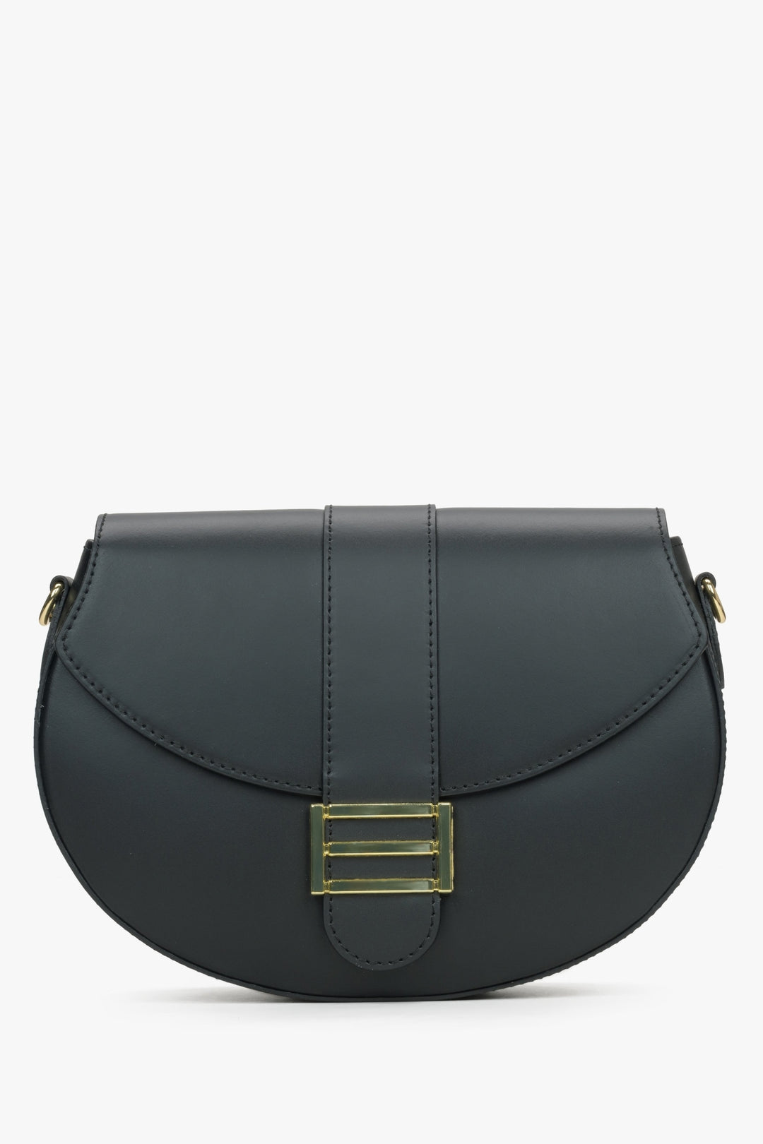 Women's Black Handbag made of Premium Italian Genuine Leather Estro ER00115072.
