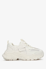 Women's White Sneakers with a Thick Sole ES 8 ER00112610.