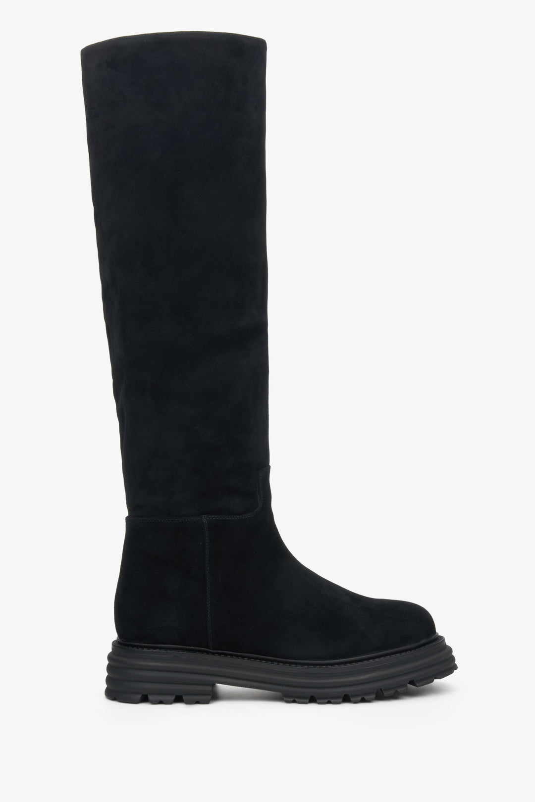 Women's Black Velour Winter Boots Estro ER00114218