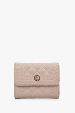 Women's Tri-Fold Light Pink Wallet with Golden Accents Estro ER00114469.