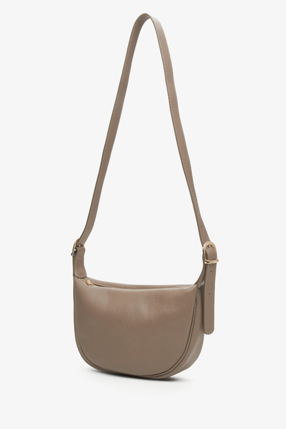 Women's Light Brown Small Shoulder Bag made of Genuine Leather Estro ER00113704.