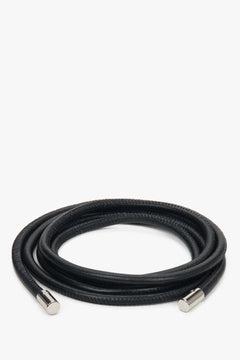 Thin Black Genuine Leather Belt Estro ER00118299.