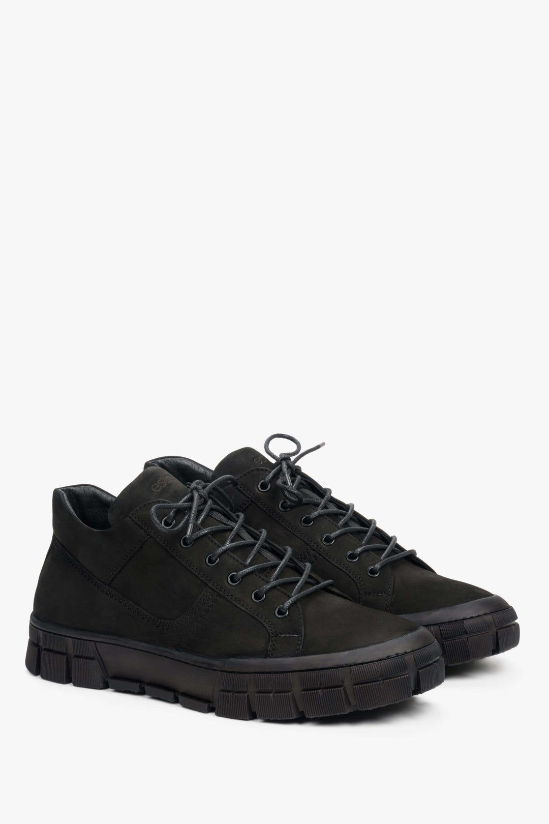 Men's Winter Black Shoes made of Genuine Nubuck Estro ER00112050.