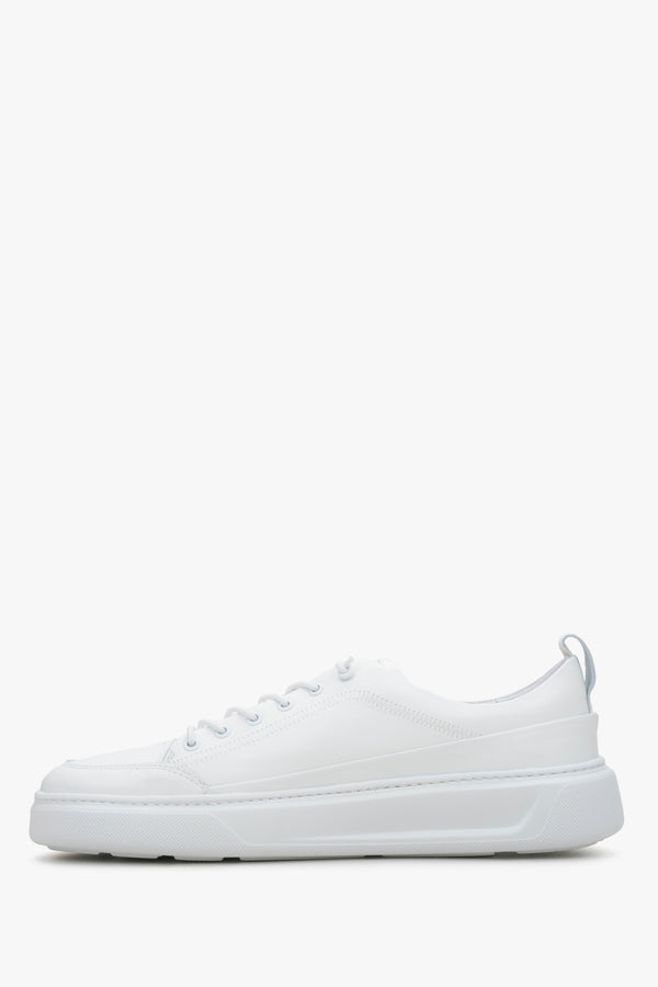 Men s White Sneakers made of Italian Genuine Leather Estro ER00114391