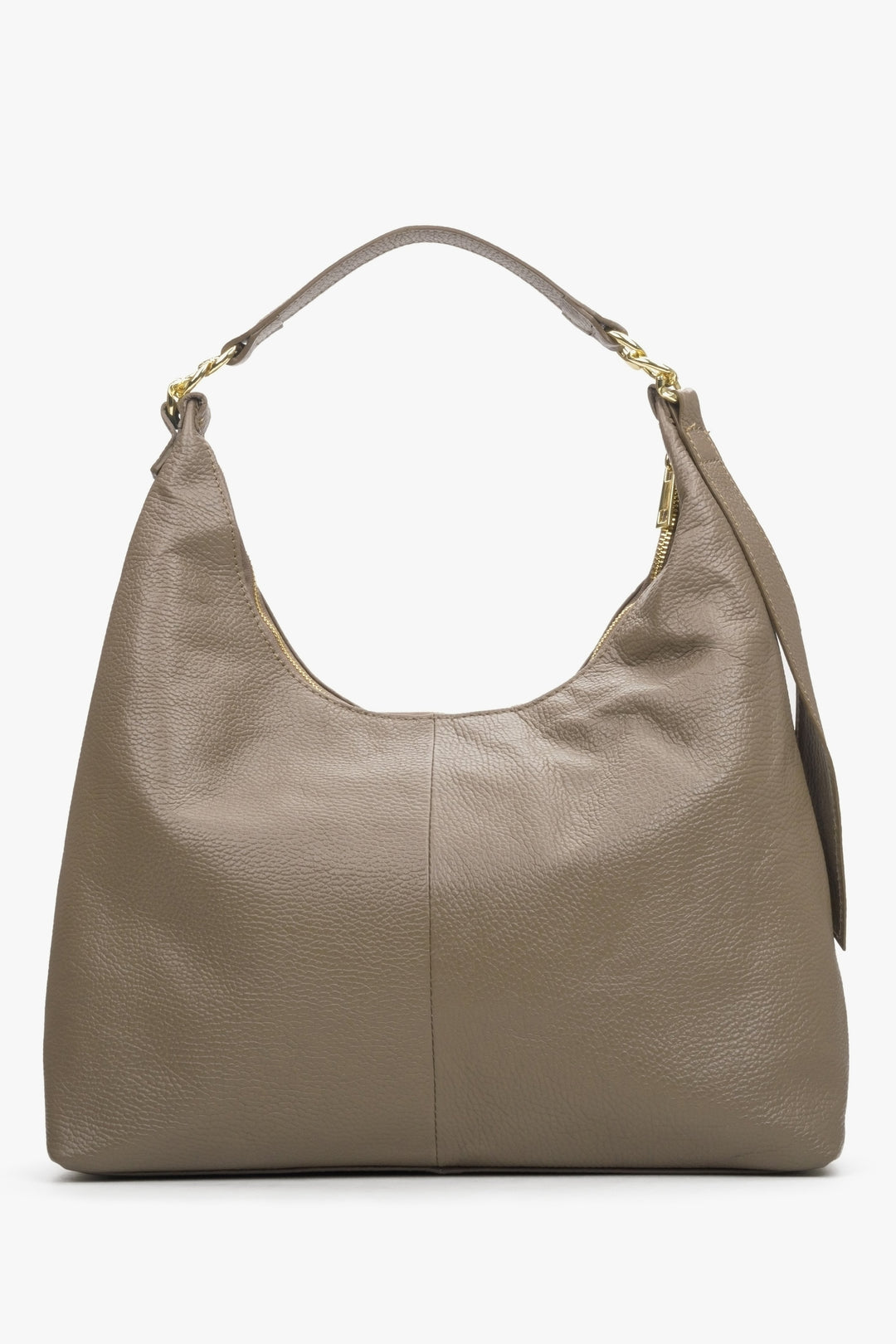 Women's Beige Shopper Bag made of Italian Genuine Leather Estro ER00114307.