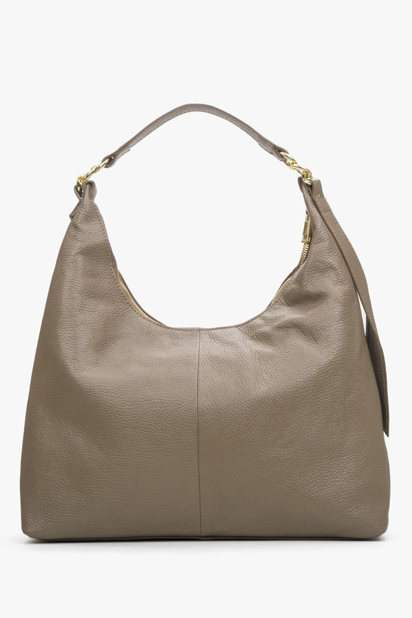 Women's Beige Shopper Bag made of Italian Genuine Leather Estro ER00114307.