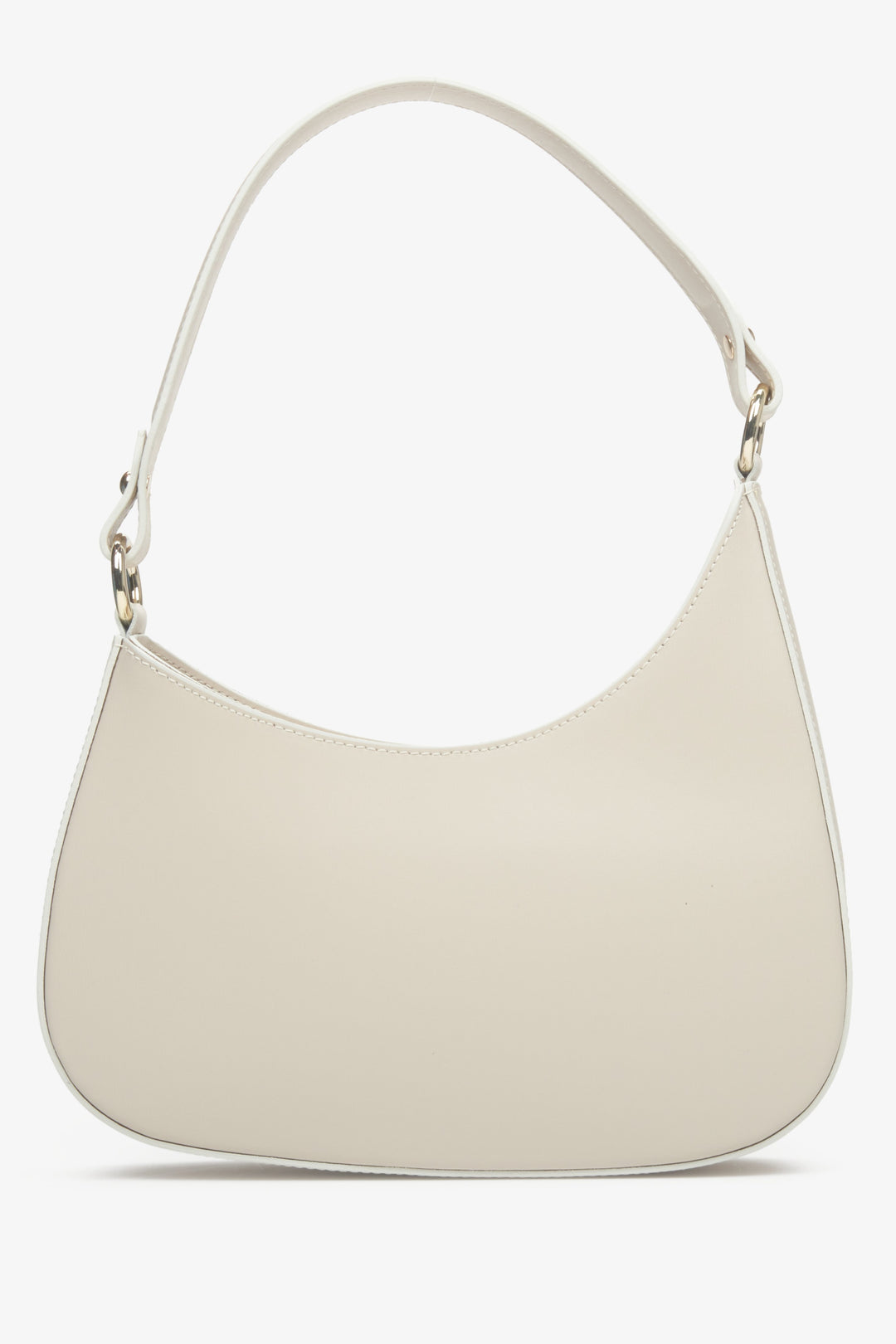 Estro women's handbag in beige natural leather sewn in Italy.