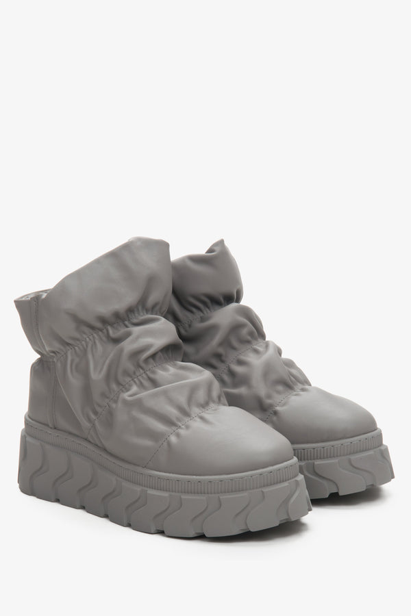 Women's Fur Lined Snow Boots in Grey Estro ER00114220