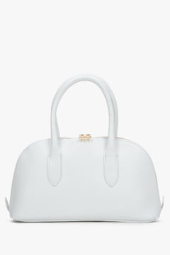 Elegant white women's premium leather handbag, perfect for any occasion.