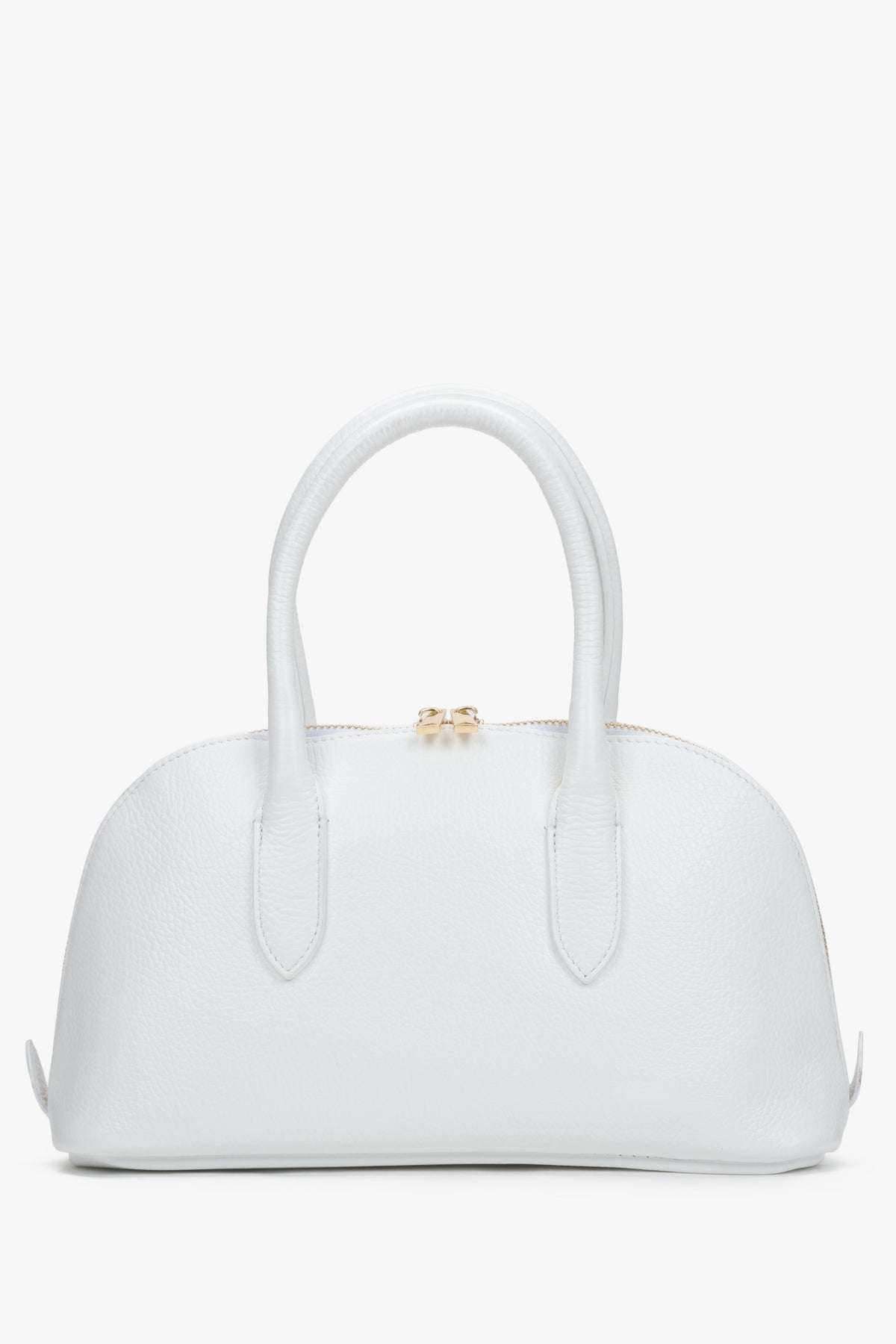 Elegant white women's premium leather handbag, perfect for any occasion.