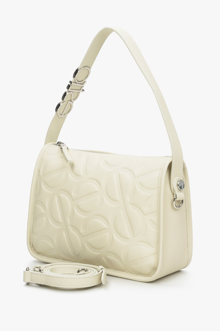 Women's cream beige shoulder bag Estro.