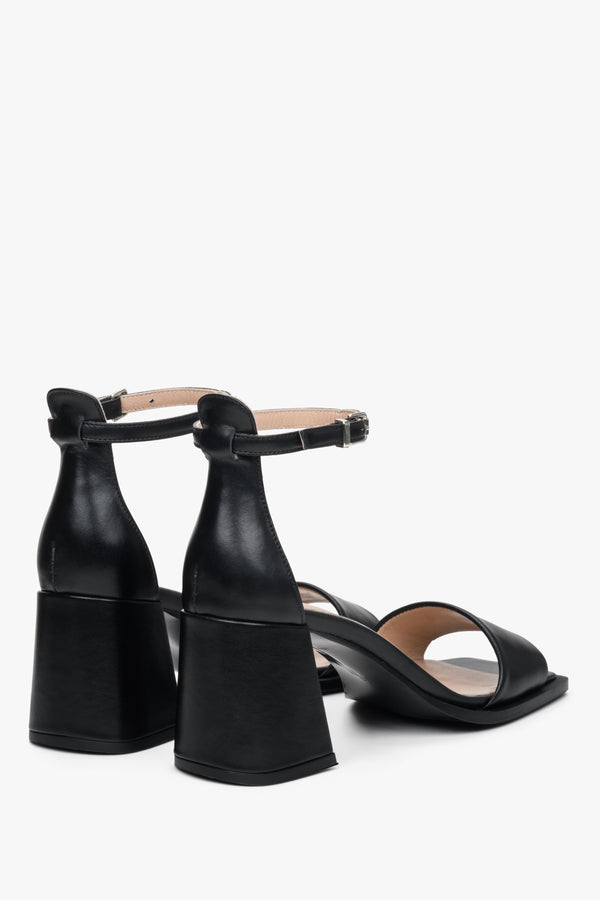 Black colour heel sandals best sale