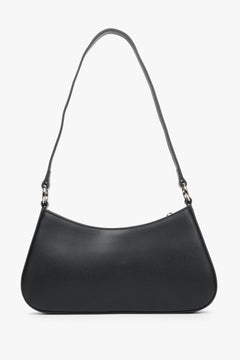Small, black leather bag by Estro.