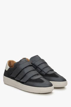 Leather and velour women's sneakers Estro.