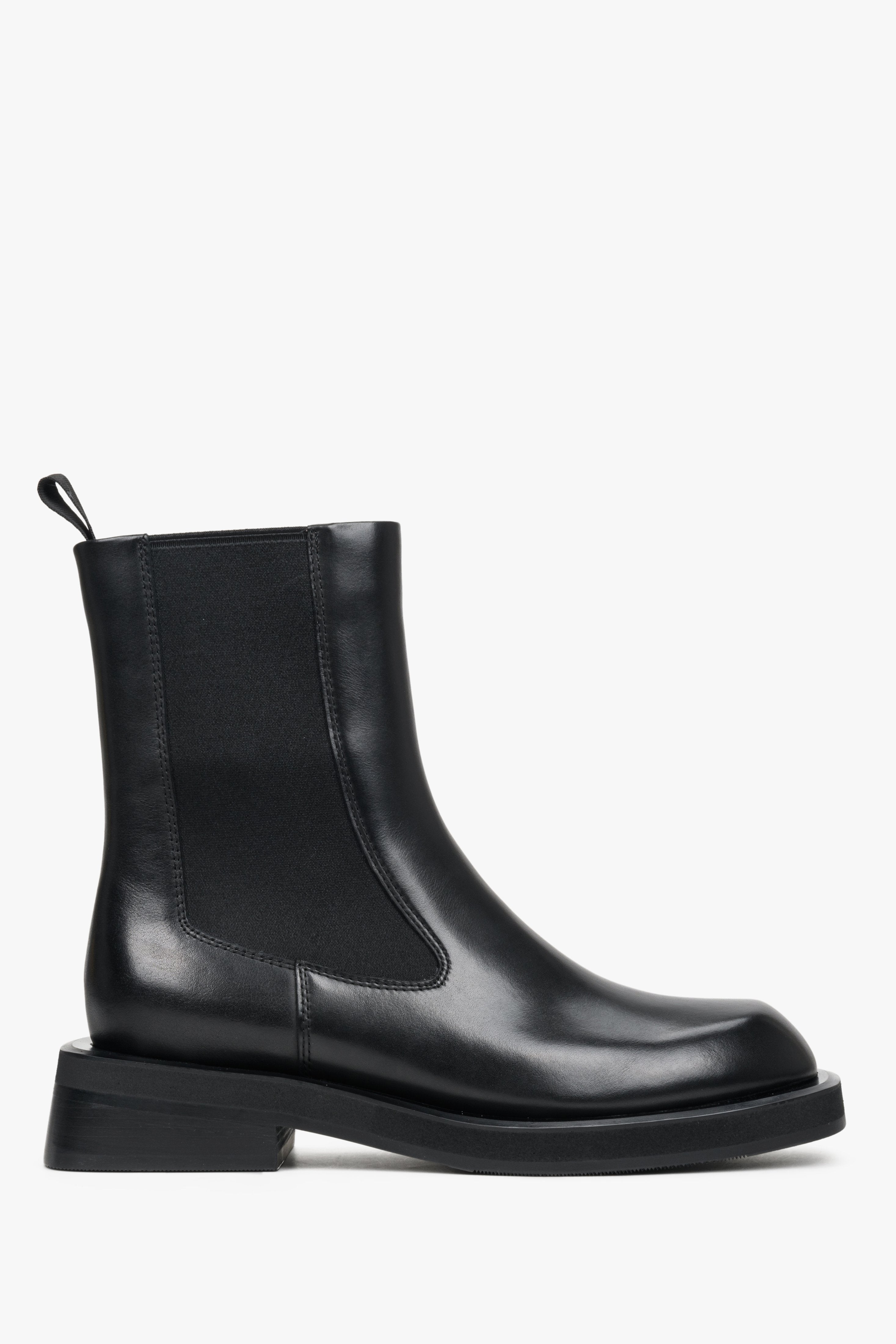 Women's Black Ankle Boots made of Genuine Leather Estro ER00112106.