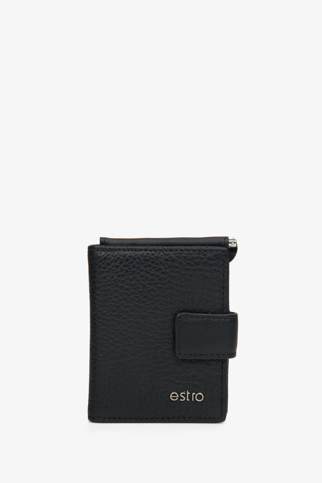 Black leather men's wallet by Estro.