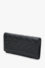 Women's large black  leather wallet by Estro.