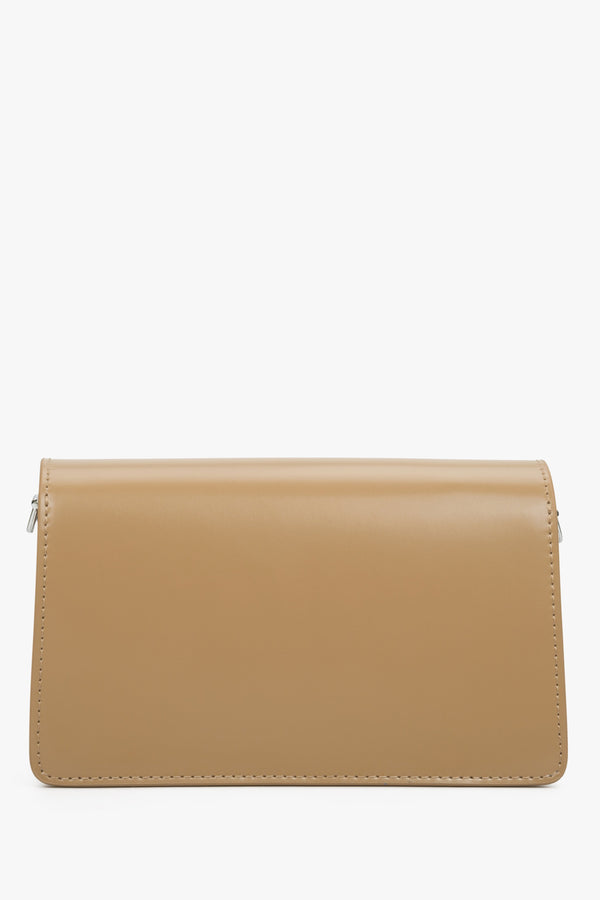 Women's small Estro bag in light brown - back view of the model.