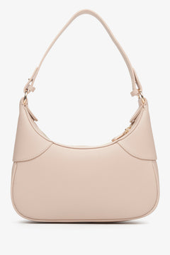 Women's pale pink shoulder bag Estro - reverse.