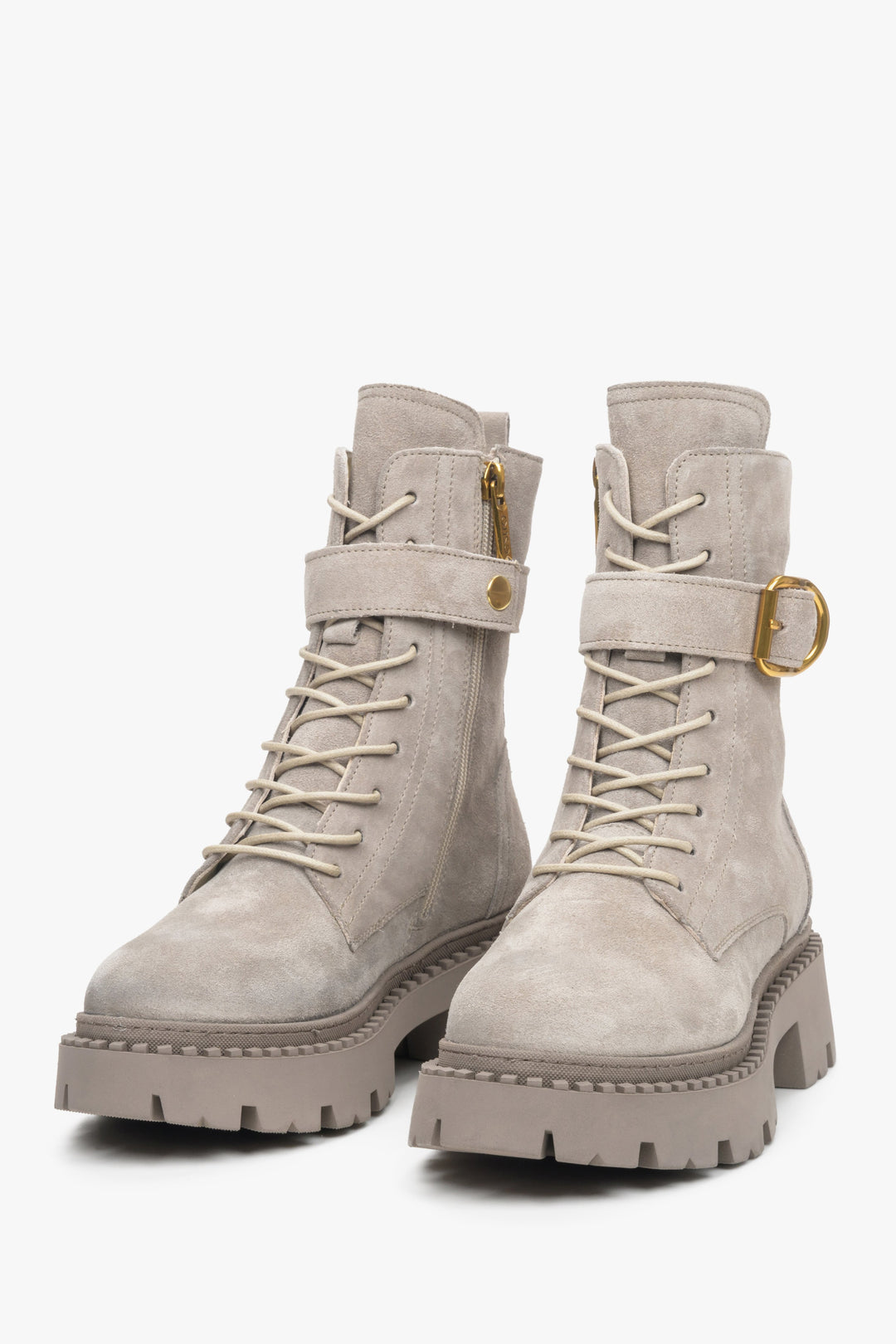 Women's light grey ankle boots Estro.