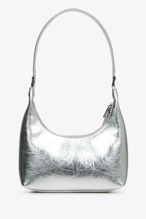 Shiny silver women's handbag Estro.