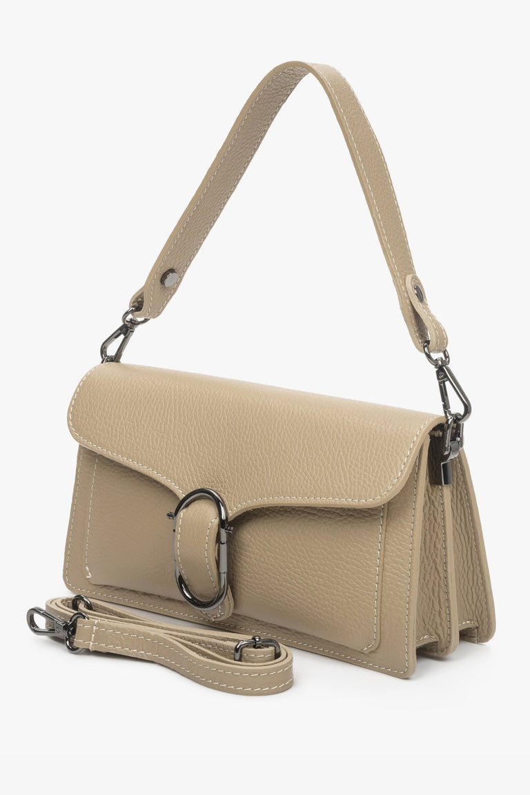 Women's Small Beige Shoulder Bag Estro ER00111471.