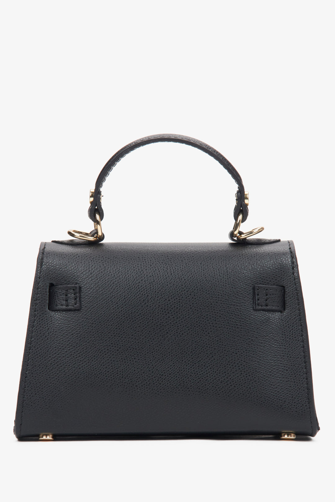 Black women's structured bag Estro - back of the model.