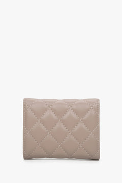 A handy women's light pink wallet with Estro embossing - back side.