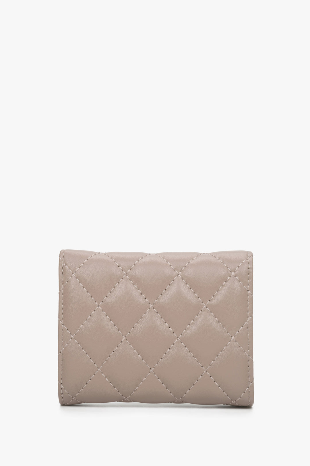 A handy women's light pink wallet with Estro embossing - back side.
