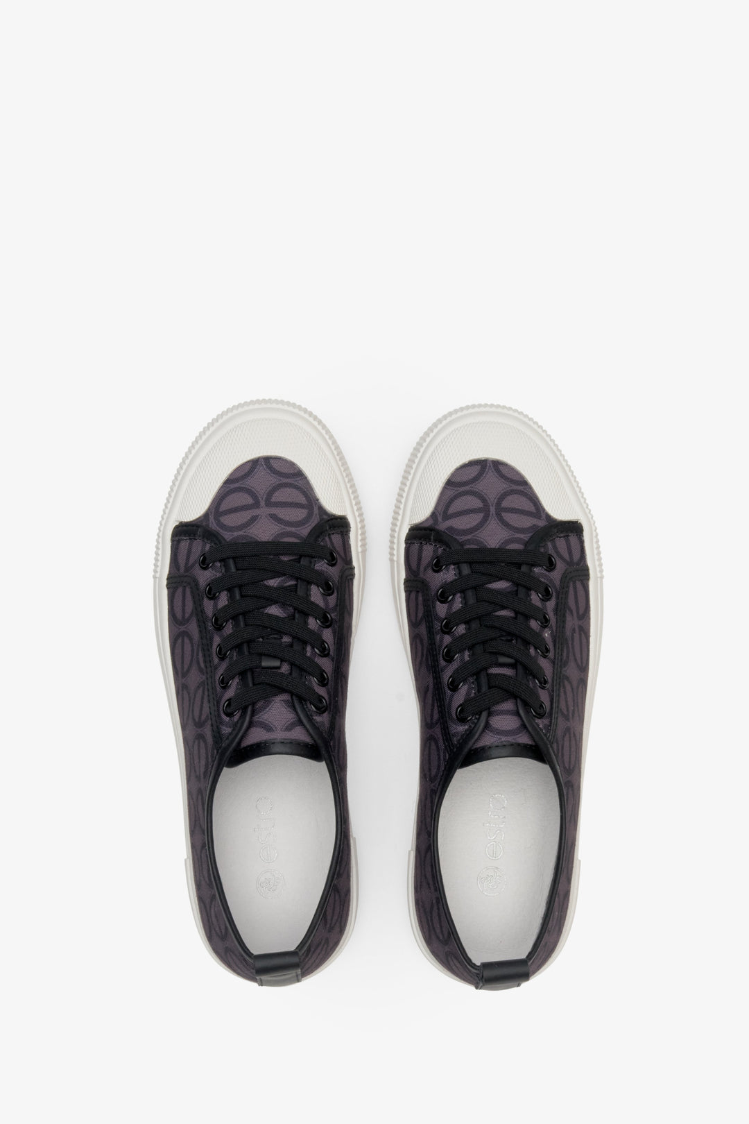 Black & Purple Low-Top Women's Sneakers Estro ER00112704