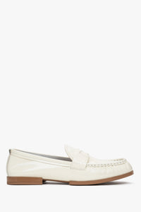 Women's White Loafers made of Patent Genuine Leather Estro ER00116904.