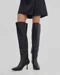 Women's Heeled Wide-Calf Boots in Black Estro ER00114227