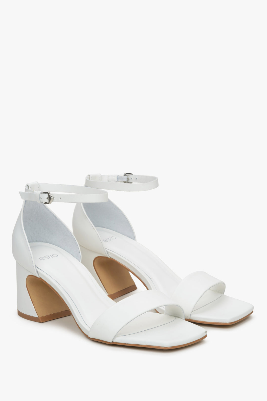 White Heeled Sandals for Women by Estro, Model ER00115219