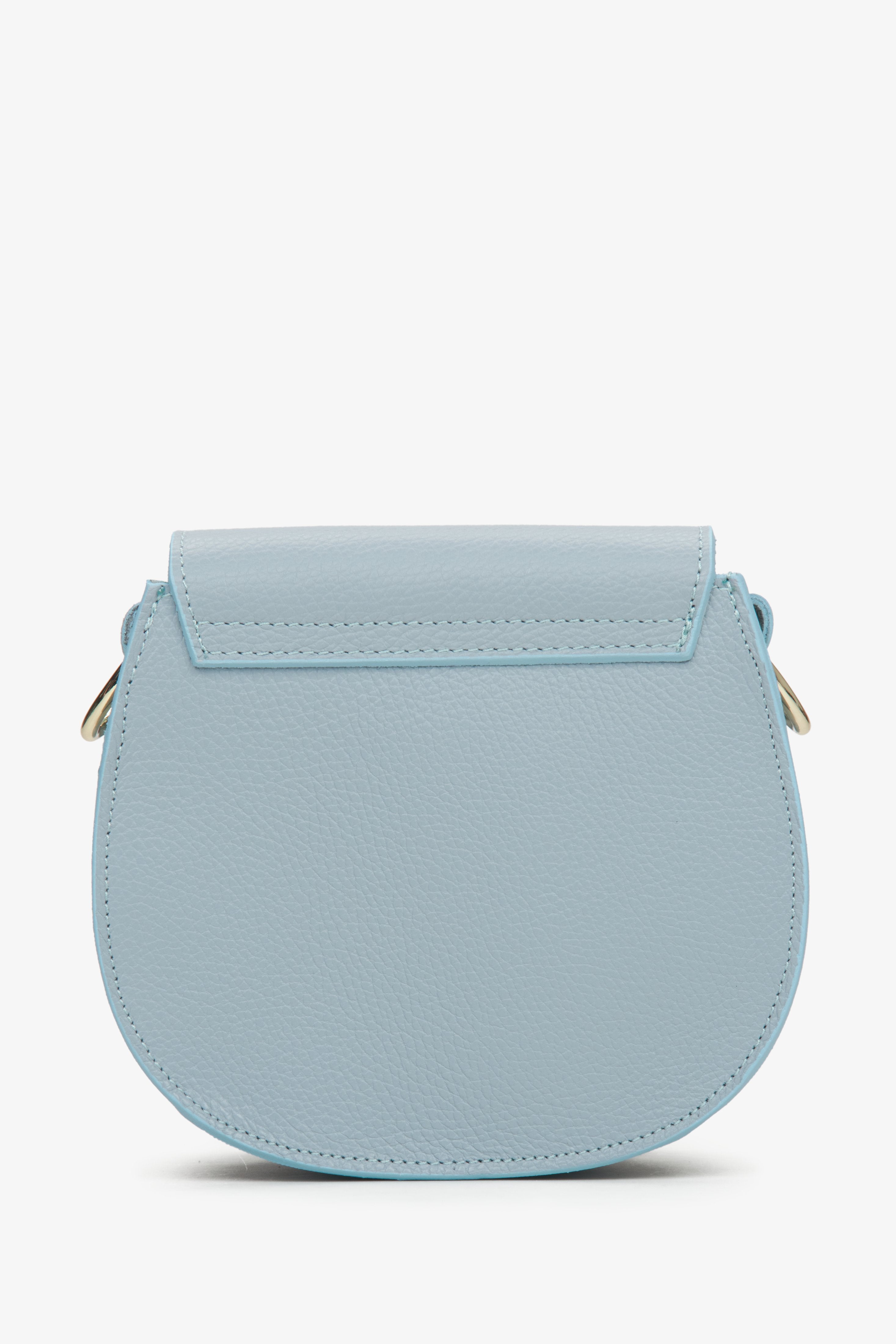 Women's blue crossbody bag made in Italy.