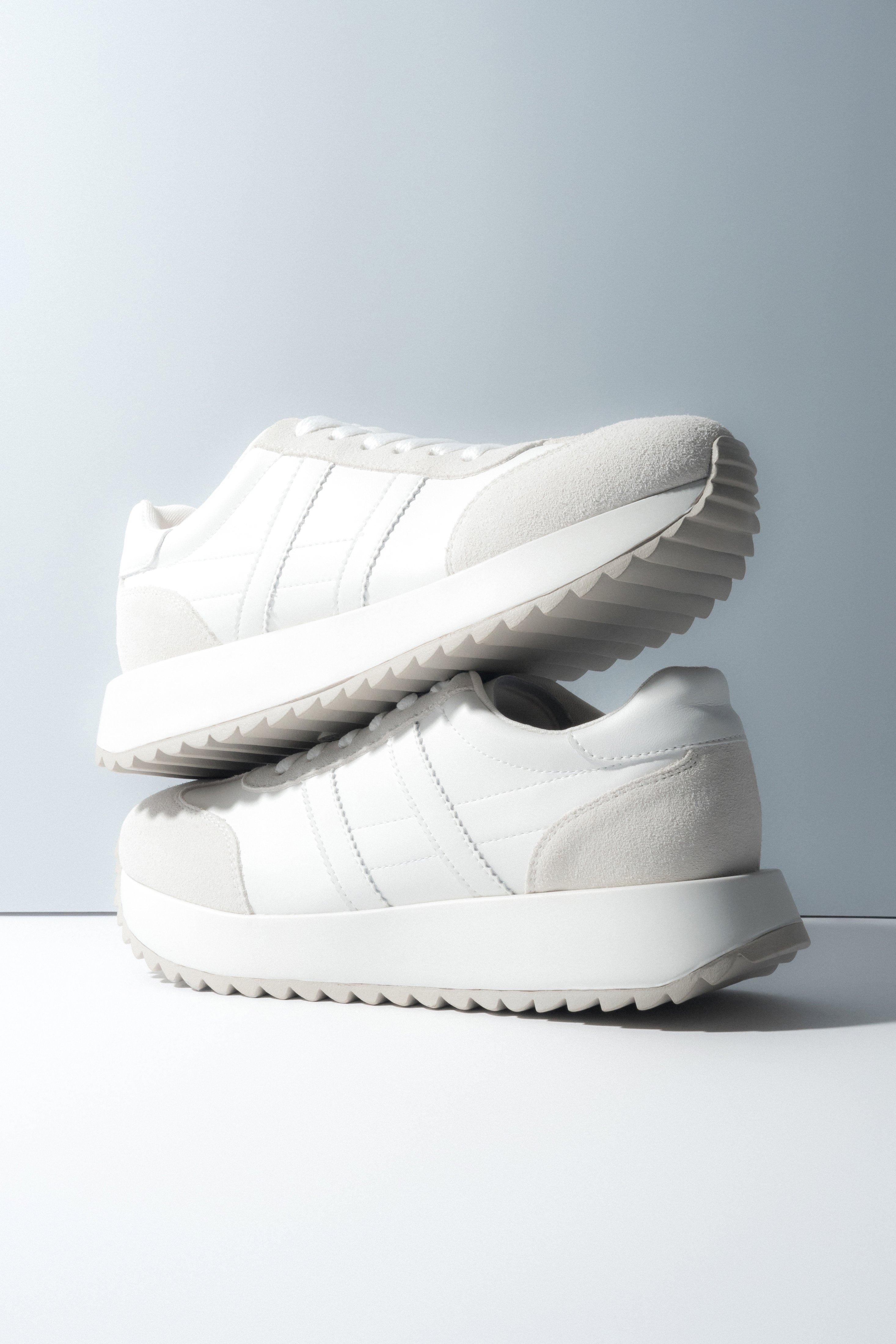 Women's White Low-Top Velour made of Genuine Leather and Suede ES8 ER00119029.