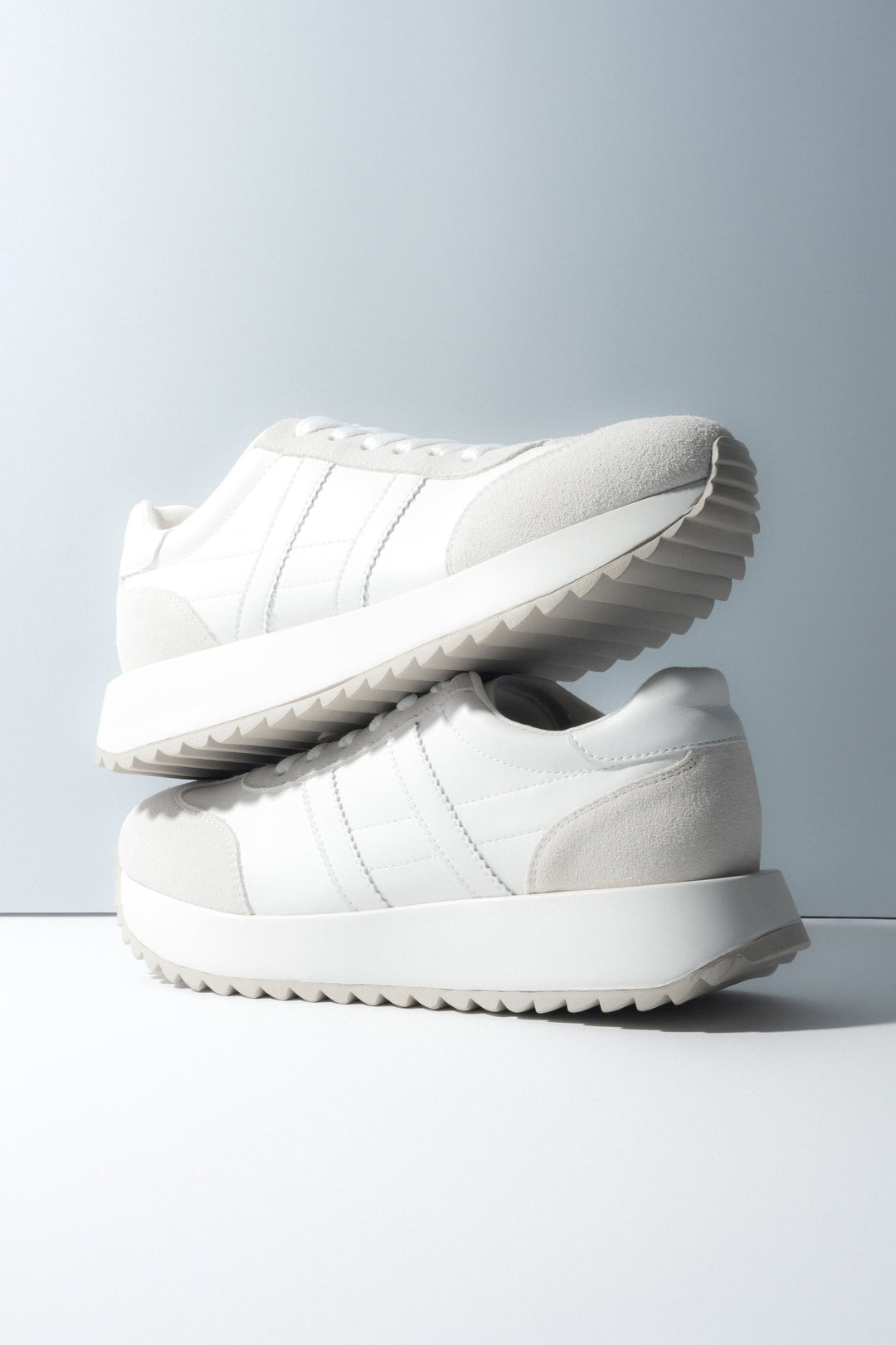 Women's White Low-Top Velour made of Genuine Leather and Suede ES8 ER00119029.